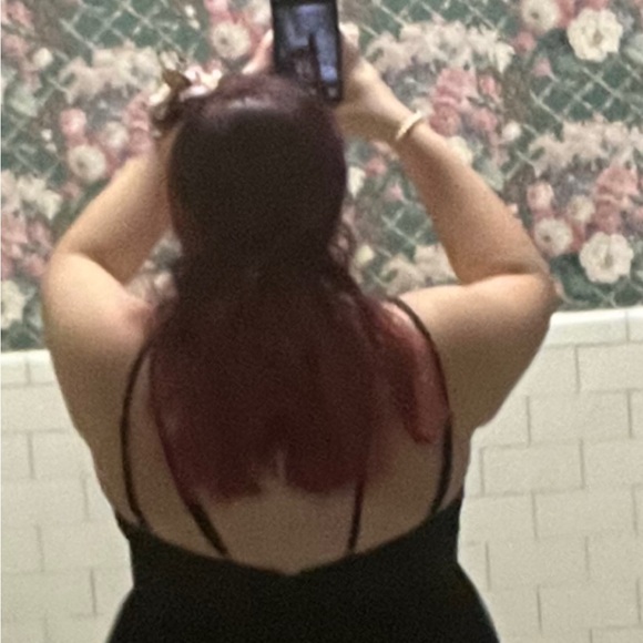 Black Strappy Dress with gold mirrors - Picture 1 of 2